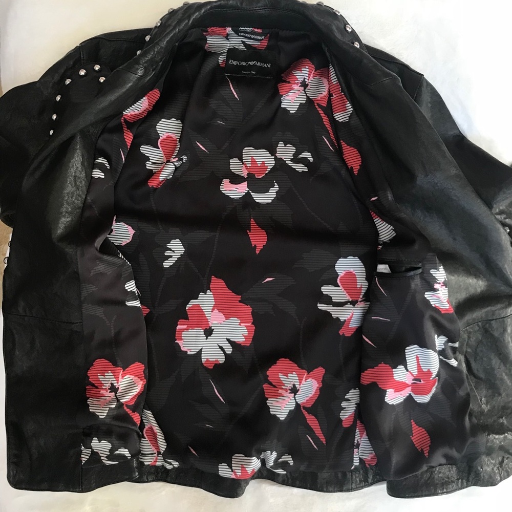 🖤 Emporio Armani Leather Jacket 🖤 - Picture 6 of 10
